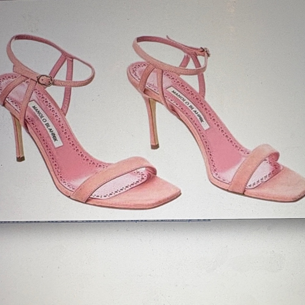 NWT Manolo Blahnik Elvira 60 suede sandals EU/Italian 38/US 8